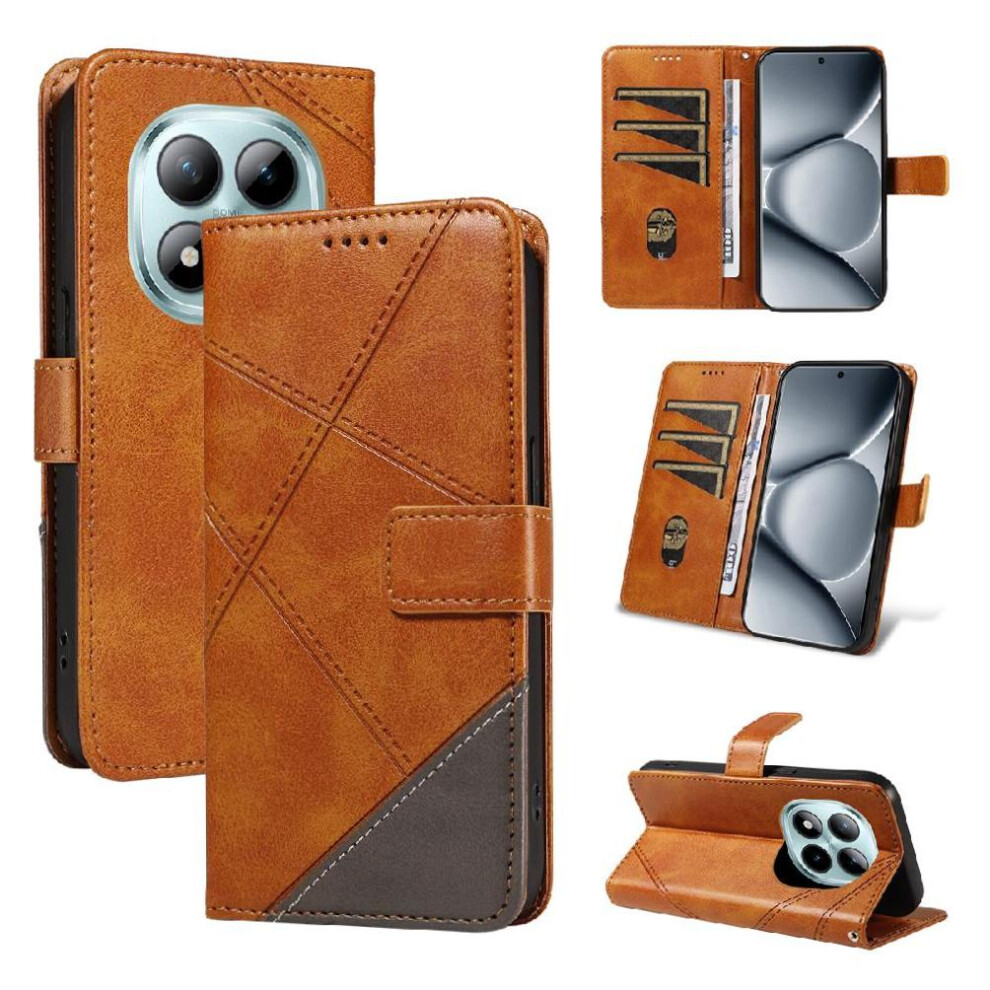 Photos - Case  Flip  For Xiaomi Redmi Note 15 Pro Plus 5G With Diamond Stitching High-Quality Leather Phone Protection  And Card