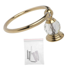 Vintage Golden Bathroom Towel Ring Stainless Steel Wall Mounted Holder, Rust Resistant and Space Saving Design