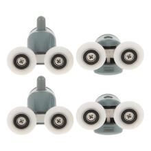 4 Pack Sliding Door Roller Replacement Smooth Quiet Patio Door Wheel Set for Closet Bathroom Use
