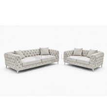 (Ice Velvet, 3+2 Seater) Monaco Sofa 3+2 Set 1,2,3 Seater Chesterfield Velvet Couch Longue Lounger Settee