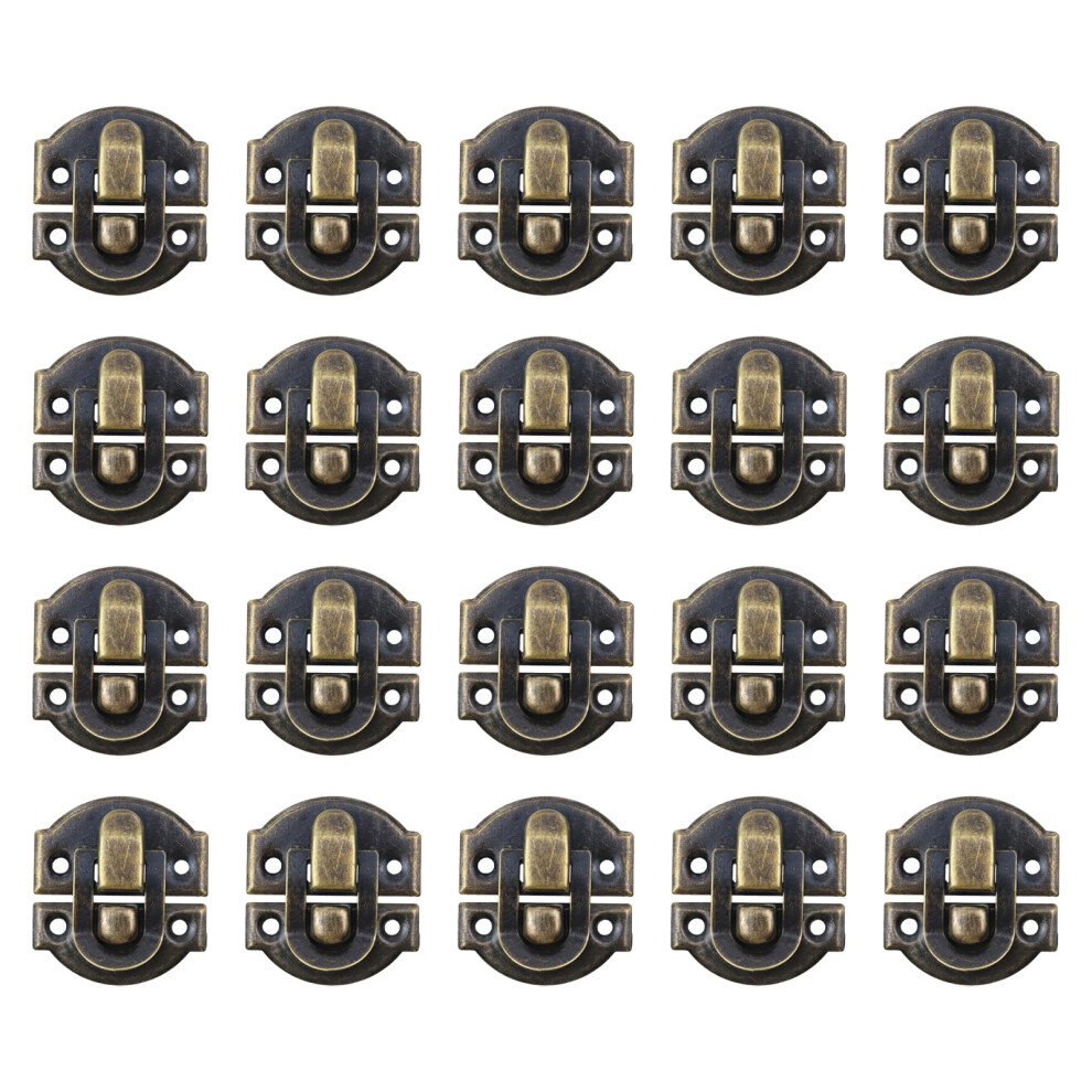 20Pcs Vintage Bronze Box Latch Set, Durable Iron Hasp Lock For Jewelry Box And Wooden Chest 9771547044970