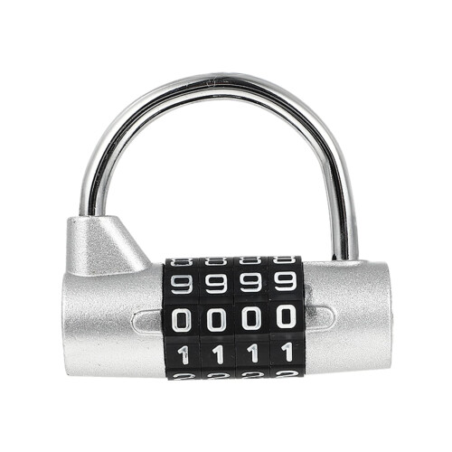 4 Digit Combination Padlock Keyless Security Lock Weather Resistant for Lockers and Cabinets