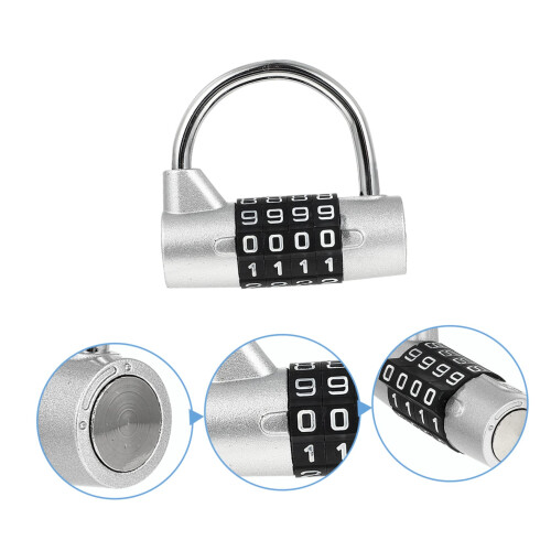 4 Digit Combination Padlock Keyless Security Lock Weather Resistant for Lockers and Cabinets 1