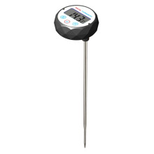 Milk/coffee pour-over kettle thermometer with pen cap; waterproof food thermometer (black and white).