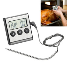 Thermomètre numérique pour four, thermomètre de cuisine pour aliments, viande, barbecue, sonde, minuteur, outils de cuisson pour eau et lait