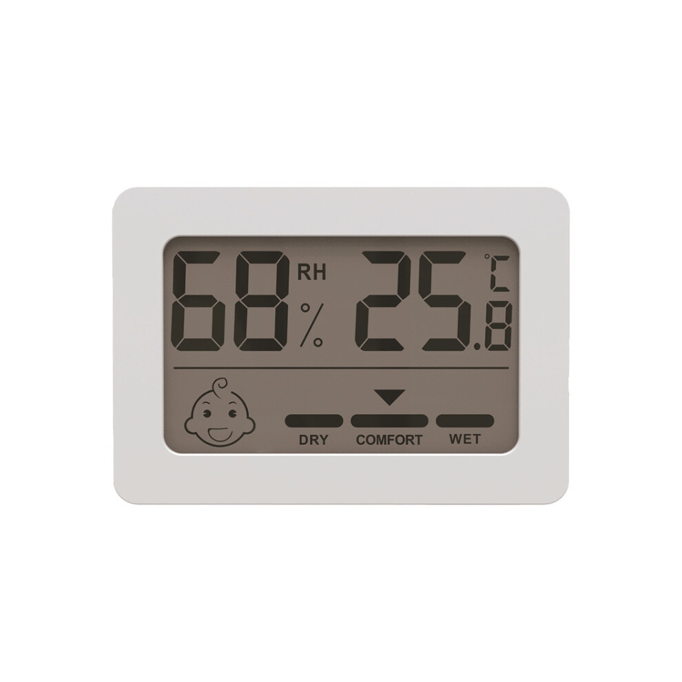 White Household Indoor Mini Electronic Temperature And Humidity Meter With Stand(White)