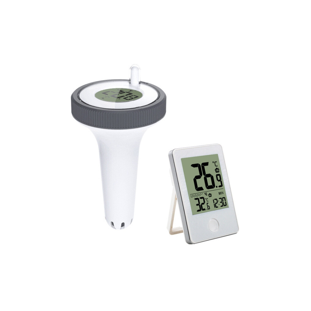 White Summer Pool Bathtub Thermometer Wireless Floating Fish Tank Temperature Meter(White)