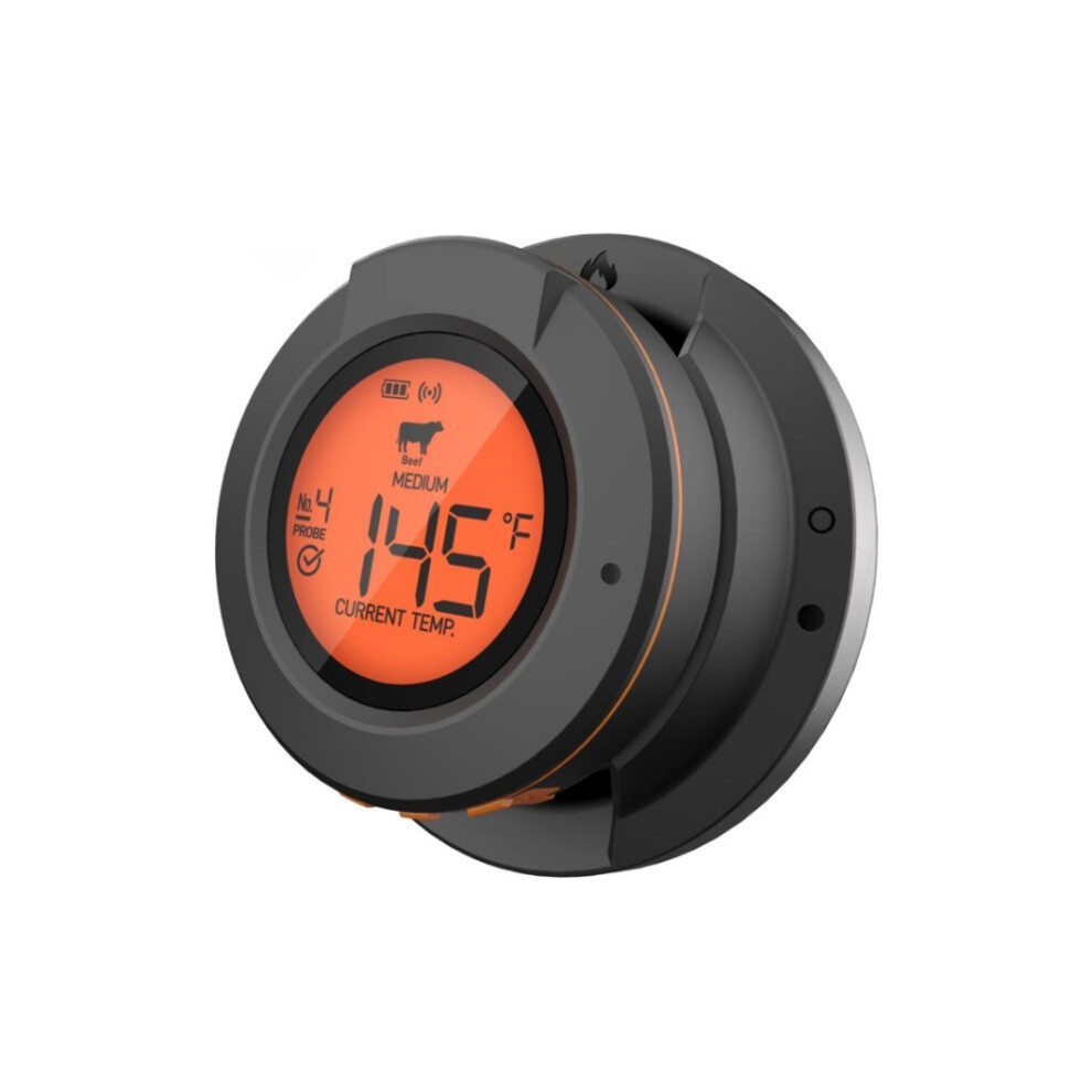 Black Kitchen Wireless Bluetooth Multifunction Oven Thermometer(Black)