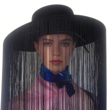 Western Cowboy Hats With Fringe Design White Pink Color-Black