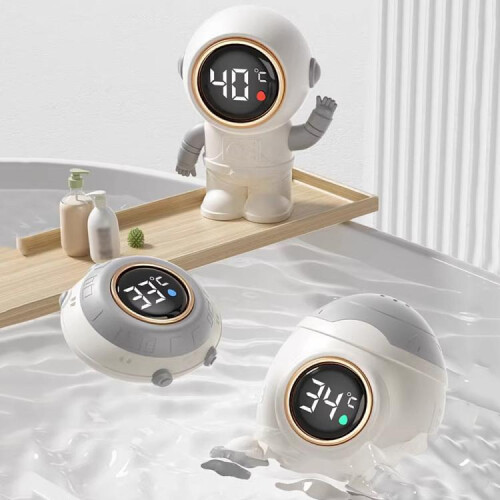 LED Screen IPX9 Waterproof Baby Bath Smart Electronic Thermometer(Rocket) 1
