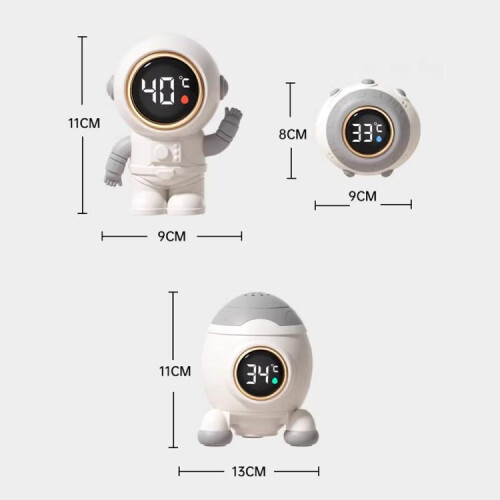 LED Screen IPX9 Waterproof Baby Bath Smart Electronic Thermometer(Rocket) 2