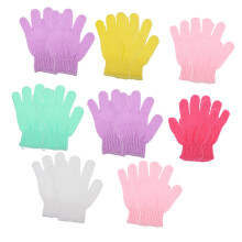 16pcs Exfoliating Shower Gloves for Deep Cleaning and Dead Skin Removal Five Finger Bath Design