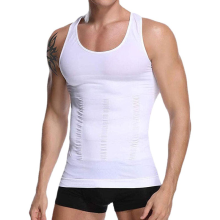 Herren Tank Top Muskelshirt Gym Shirt ärmelloses Shirt White L