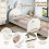 3ft Single Rabbit-Shaped Upholstered Bed Frame 12