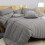 Imperial Rooms (Single , Silver) Luxury Stripe Duvet Cover Bedding Set Fitted Sheet 4