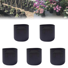 5 Pack 1 Gallon Grow Bags with Handles, Breathable Fabric Plant Pots for Vegetables and Potato Growing