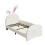 Cream Rabbit-Shaped Single Bed with Storage Pocket 6