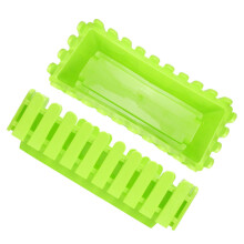 2pcs Window Box Planter with Integrated Drainage Tray, Lightweight Green Rectangular Flower Pot for Outdoor Garden and Patio Decor