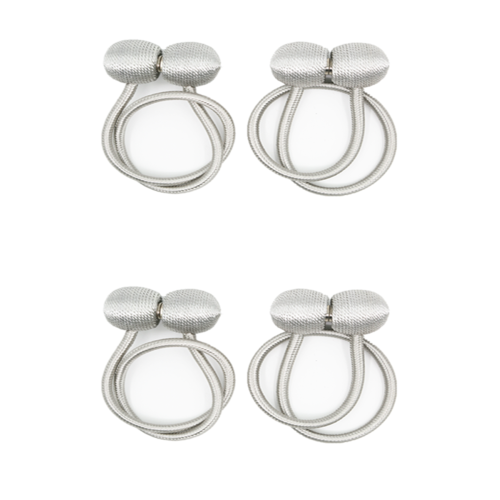 Magnetische Vorhanghalter Silbergrau 2er-Pack   4 Packung
