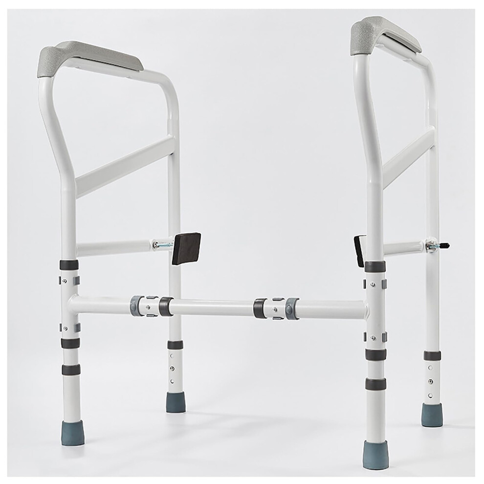Toilet Safety Frame with Adjustable Height and Width, Stable AntiSlip Rails for Elderly and Disabled, 330 lbs Capacity