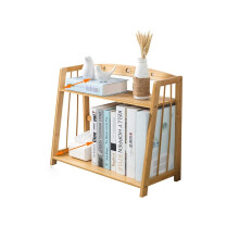 Wall Bookshelf Solid Wood Storage Shelf with Rounded Corners for Kids Room and Home Office S Size