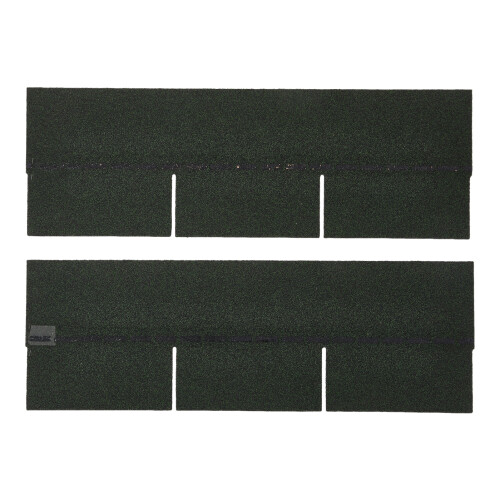 18Pcs 3-Tab Self-Adhesive Asphalt Roofing Shingles, 2.7mm Thick, Green, 2.61㎡ Coverage 2