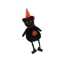 Children Friendly Pumpkins Witch Plush Hanging Toy Party-Black