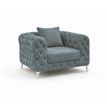 (Space Grey, Armchair) Monaco Sofa 3+2 Set 1,2,3 Seater Chesterfield Velvet Couch Longue Lounger Settee