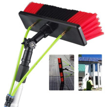 11m Water Fed Telescopic Window Cleaning Pole with 30cm Brush Head for Solar Panels and Windows