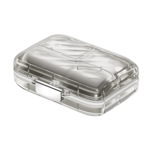 7 Section Pills Container Box Portable Medicine Case-Light Grey