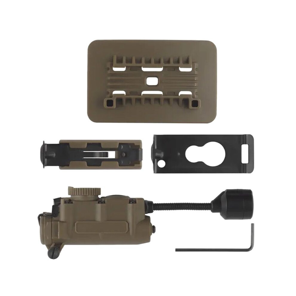 Helmet Lamp With Ir And Flash Color Strobe Headphone Iff Auxiliary For Outdoor Sports Tan Color Light 6031929456115