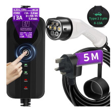 5M EV Charging Cable Type 2 3 Pin Electric Vehicle Car Charger 8~13A