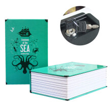 Hidden Book Safe with Lock, Realistic Book Design Storage Box for Cash Jewelry, Large 18x11.5x5.5 cm Green
