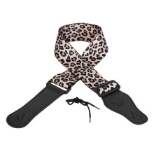(B Style) Sangle de guitare réglable avec extrémités en cuir, coussinet d'épaule, multicolore