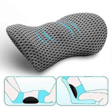 (grey, 1pc) Coussin lombaire en mousse à mémoire de forme Neo pour soulager les douleurs dorsales