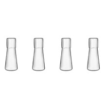 4X Clear Bedside Water Carafe Set with Tumbler Glass for Bedroom Nightstand, Night Water Carafe with Glass, with Cup Set