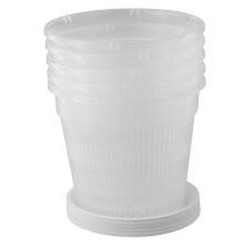 5pcs Clear Plastic Orchid Pots with Saucers, Mesh Design for Enhanced Root Aeration and Drainage