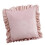 Practical Flocking Ruffle Edge Bed Cover Pilling Proof-Pink 1