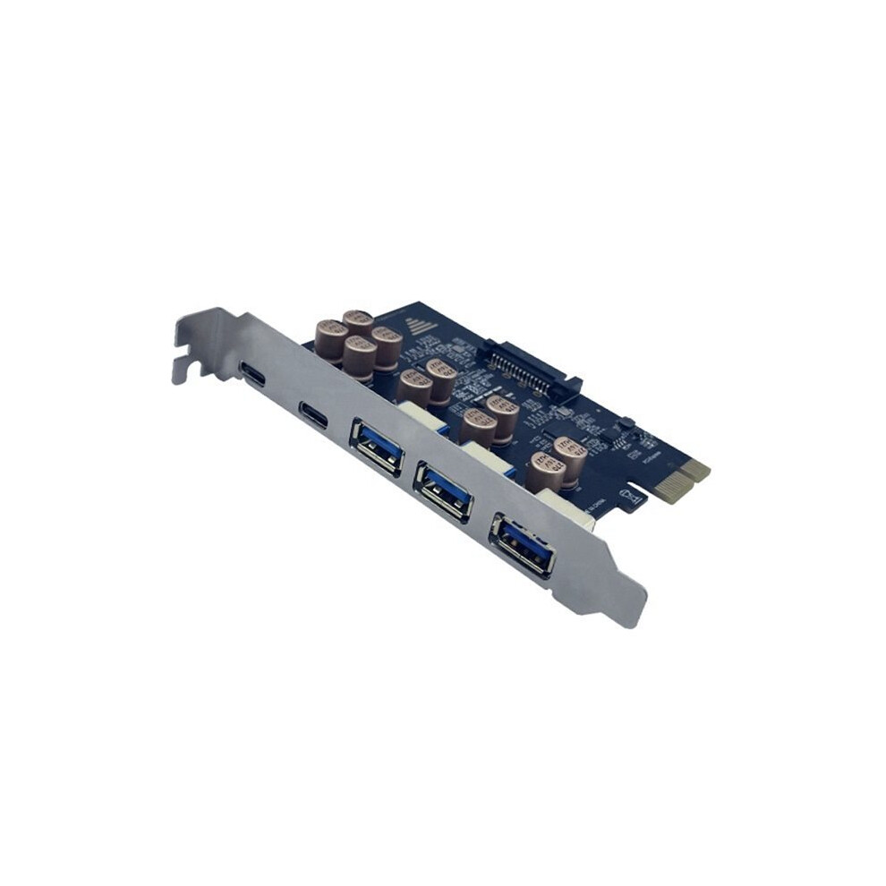 Tauoh Pci-E 1X Usb Expansion Card 5Gbps 3Xusb-A + 2Xusb-C Pcie To Usb3.2 Gen1 5Gbps Adapter Pci-E To Usb 3.2 Type-C Expand Hub