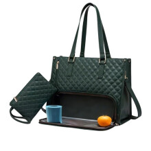Tote Bag, 2025 Upgraded 3 in 1 Tote Bag for Lunch, 15.6 Inch Laptop with Insulated Luncheon Compartment B