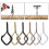 Ceiling Hooks for Hanging String Lights and Plants, 20Pcs Rustproof Steel Hooks with Spring Safety Buckle 4