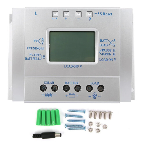 MPPT Solar Charge Controller 60A 12V 24V Smart Regulator with LCD Display for Battery Protection 1