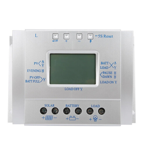 MPPT Solar Charge Controller 60A 12V 24V Smart Regulator with LCD Display for Battery Protection 2