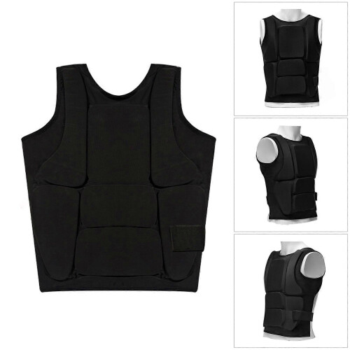 (XL) Breathable Foam Chest Guard Adjustable Karate Training Gear for Adults 1