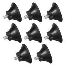 8Pcs Adjustable Furniture Leveling Feet M8 x 10mm Rubber Table Chair Leg Levelers for Floor Protection, Black