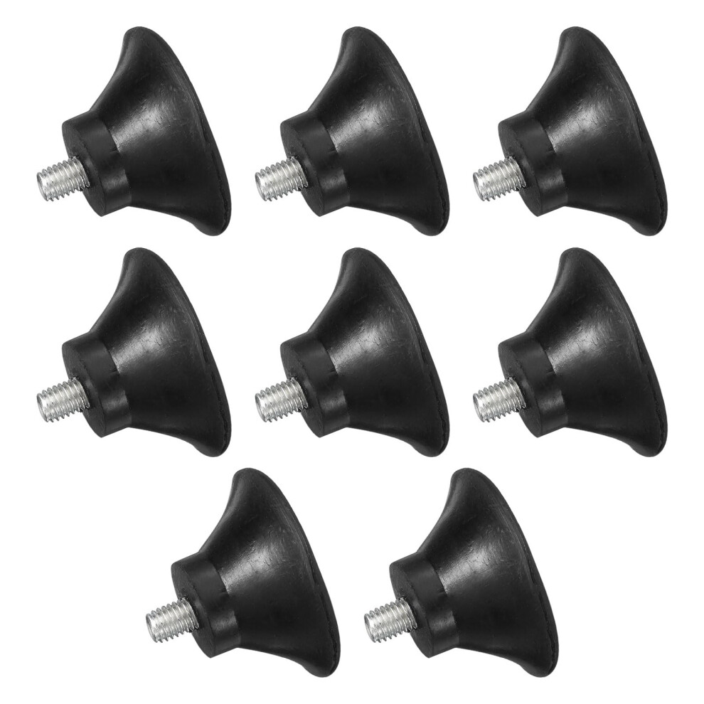 8Pcs Adjustable Furniture Leveling Feet M8 X 10Mm Rubber Table Chair Leg Levelers For Floor Protection, Black 9771547046103
