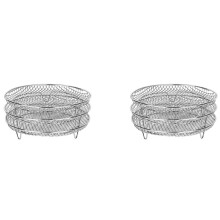 2X Fritadeira um Ar TrêS Racks Desidratadores Empilháveis para Gowise   Rack de Fritadeira um Ar de Aço Inoxidável para Todos Os 4,2 - 5,8