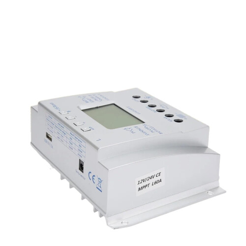MPPT Solar Charge Controller 60A 12V 24V Smart Regulator with LCD Display for Battery Protection