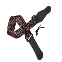 (D Style) Sangle de guitare réglable avec extrémités en cuir, coussinet d'épaule, multicolore