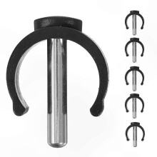 6-Pack C-Shaped Clips for Crutches, Canes, Walkers - Durable Replacement Clamps